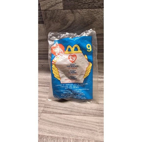 Ty Other - Ty Teenie Beanie Baby TUSK the Walrus McDonald's 2001 Happy Meal Toy Sealed #9